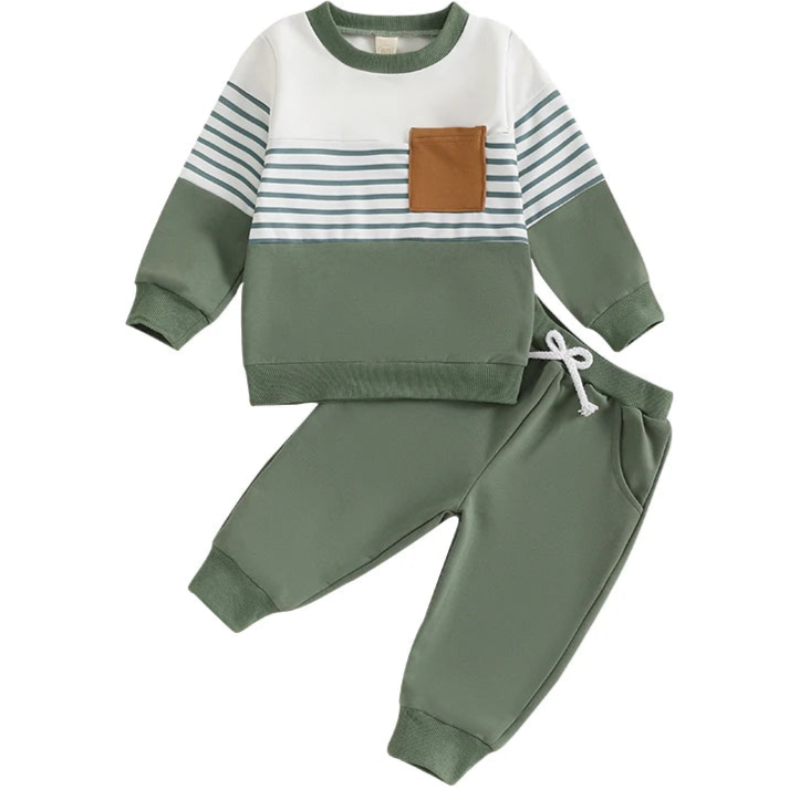 Baby boy tracksuit set with jumper and pants – Little Eedie