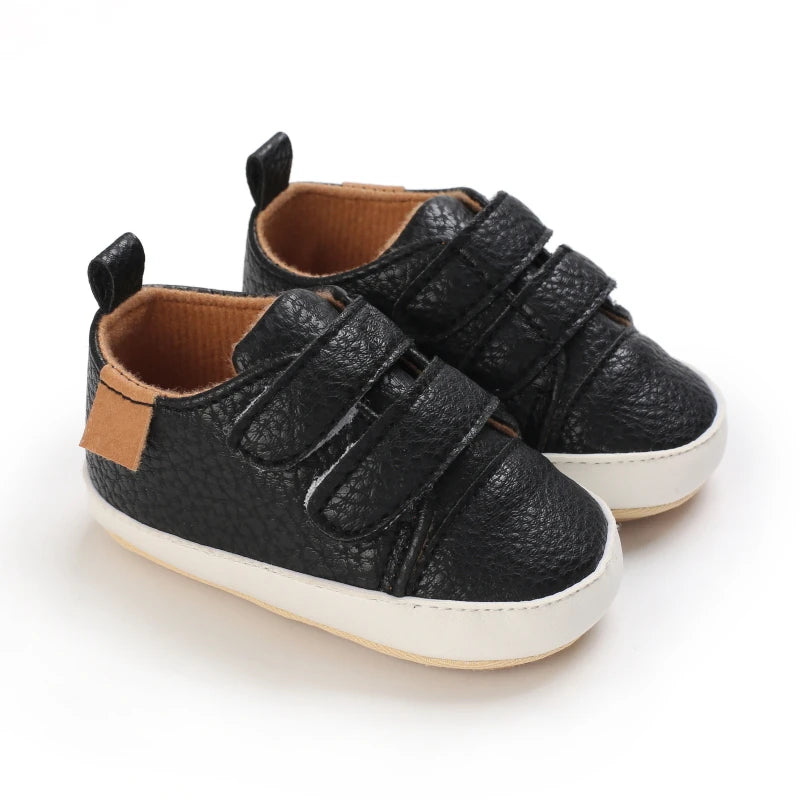 Little Eedie Flexible sole black baby shoes