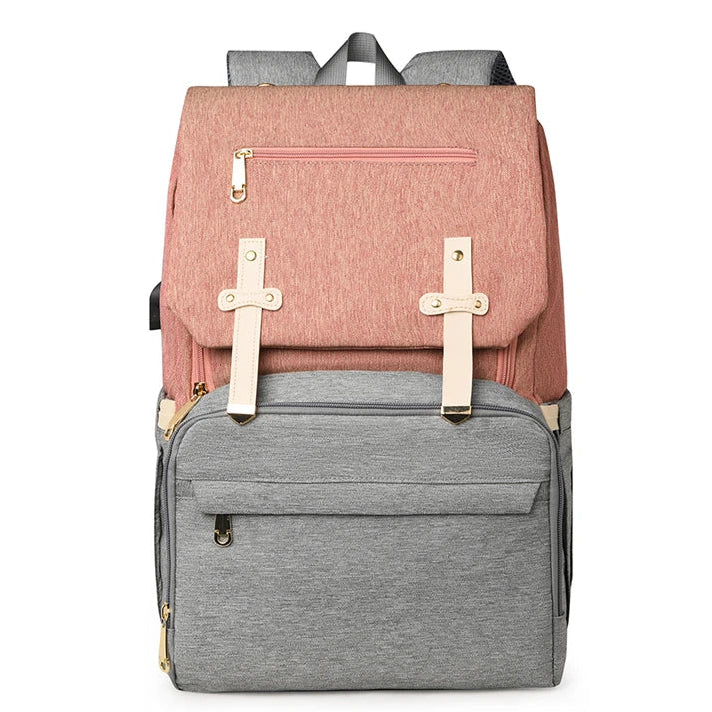 Luxe Lulu Baby Bag Pink and Grey for mums