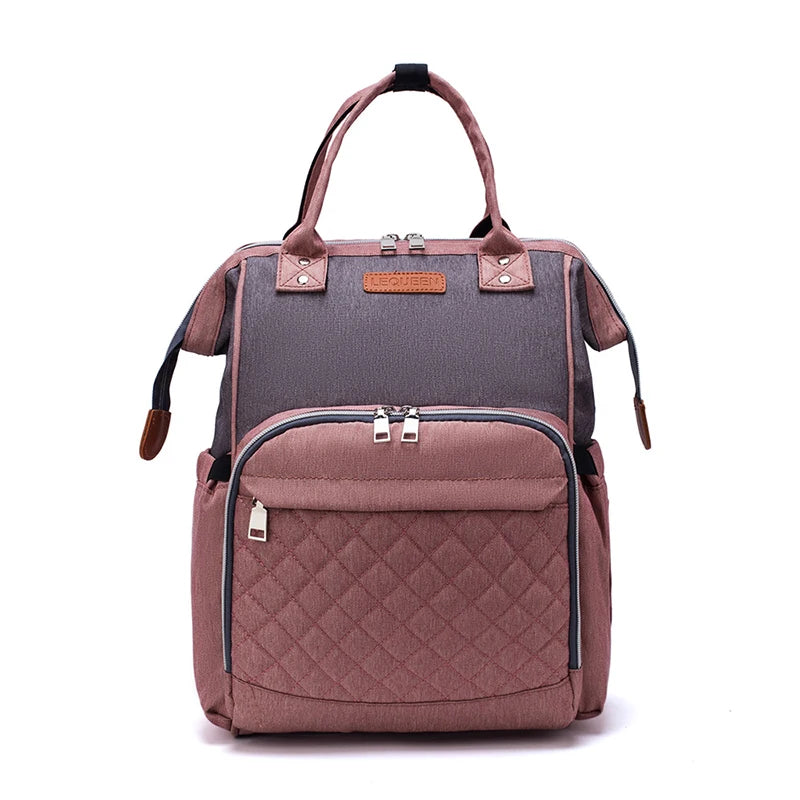 Practical Pink Baby Bag with Insulated Pockets