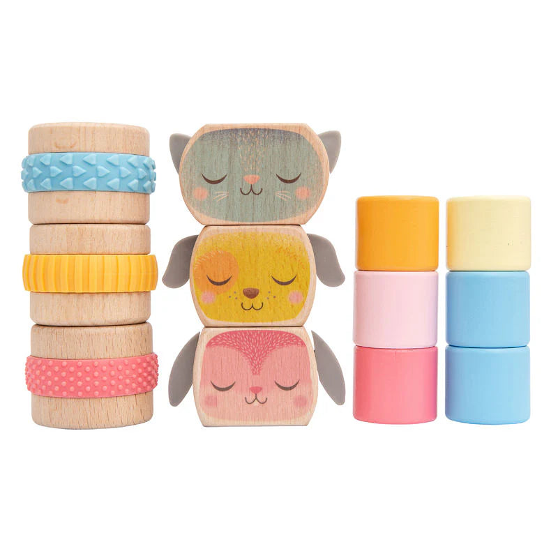 Sensory stacking blocks for babies – early learning toy