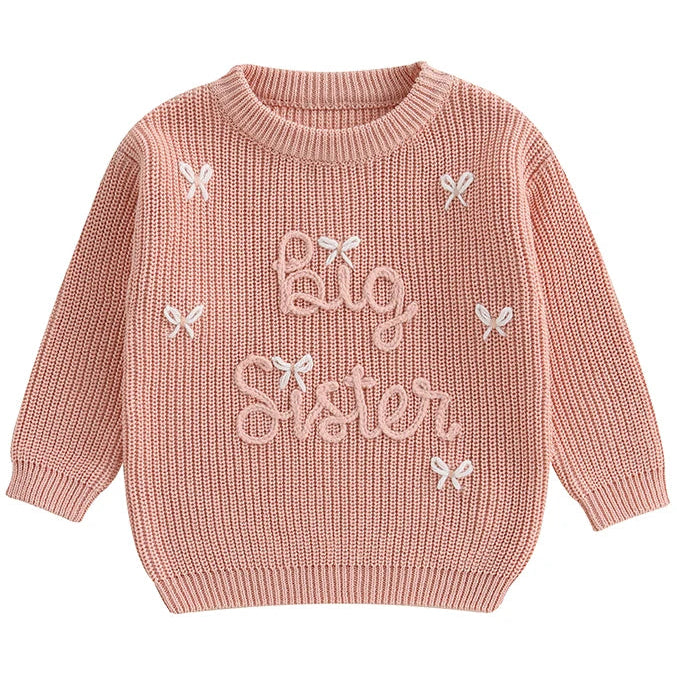 Cozy Big Sister jumper in apricot with soft sleeves