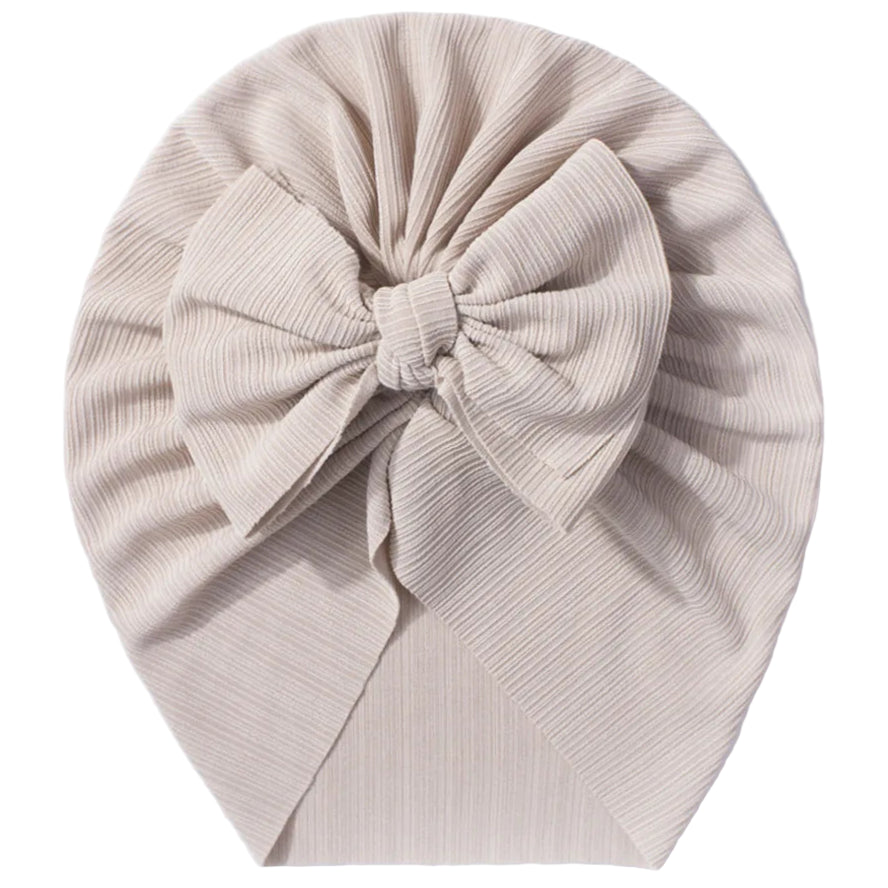 Newborn beige turban for girls