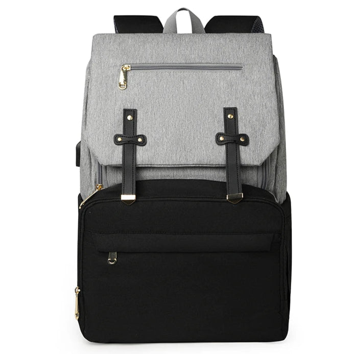 Black and Grey Luxe Baby Bag for parents