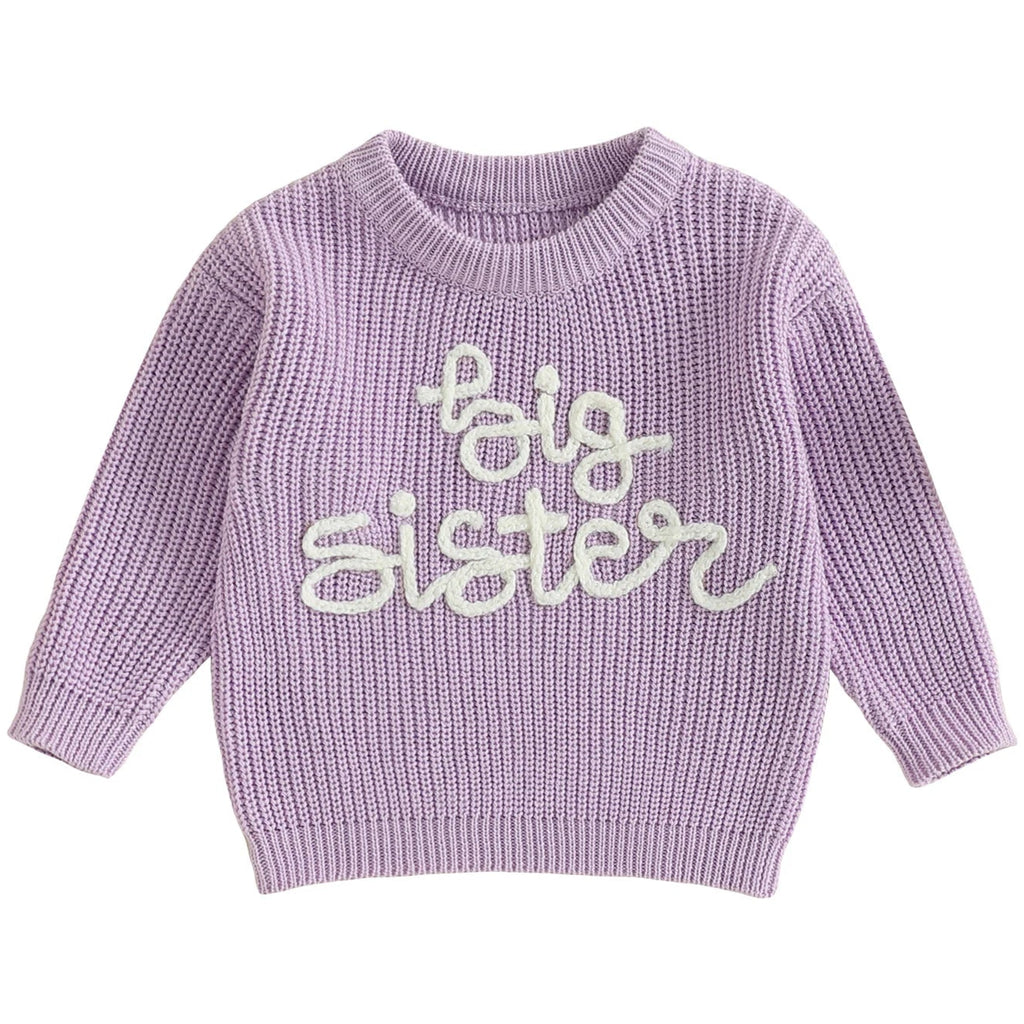 Purple Big Sister baby jumper