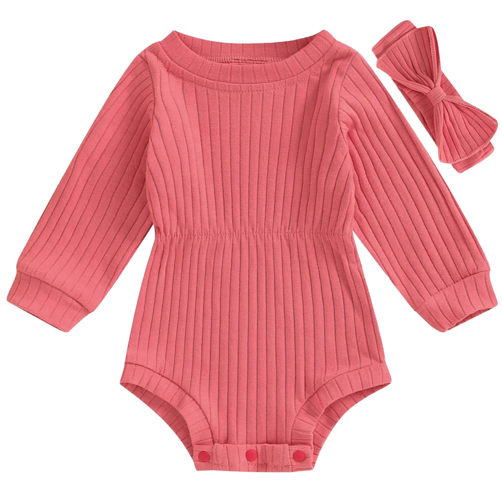 Ribbed romper for baby girls – Little Eedie new arrival